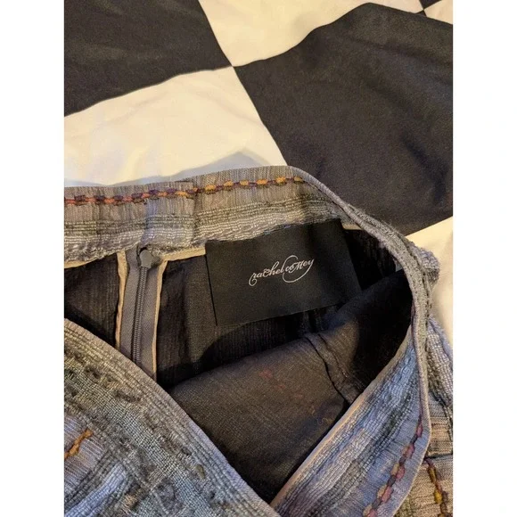 Rachel Comey Textured Striped Mini Skirt Gray Multi Color Accent Size XS‎ - Picture 4 of 8